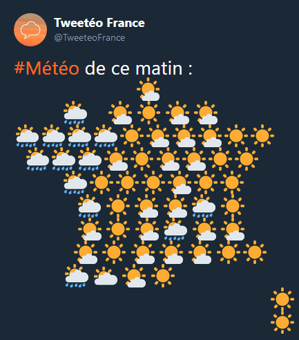 Emoji Weather Map France